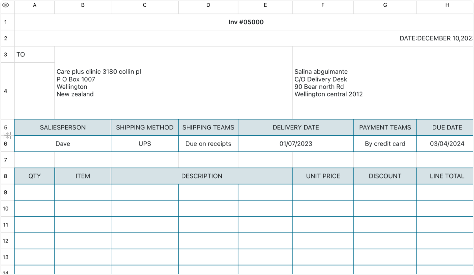 INVOICE 2